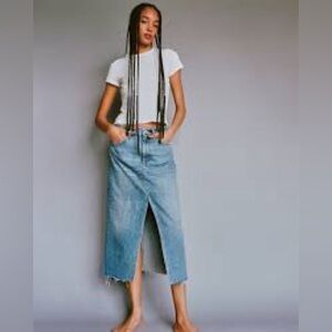 SLVRLAKE Denim Midi-Skirt